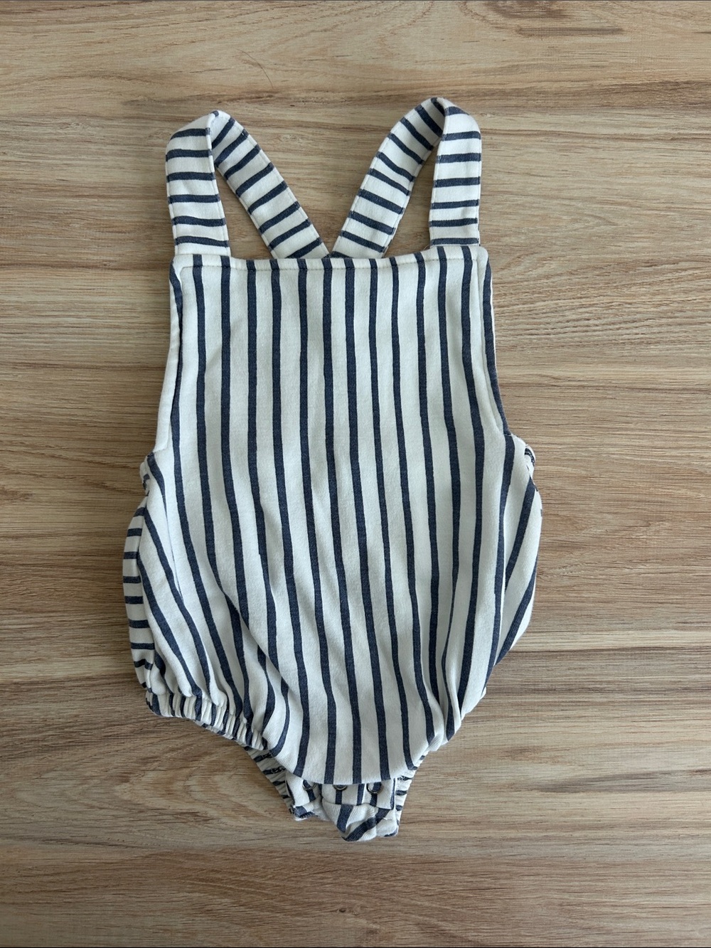 Pehr Navy Striped Bubble Romper